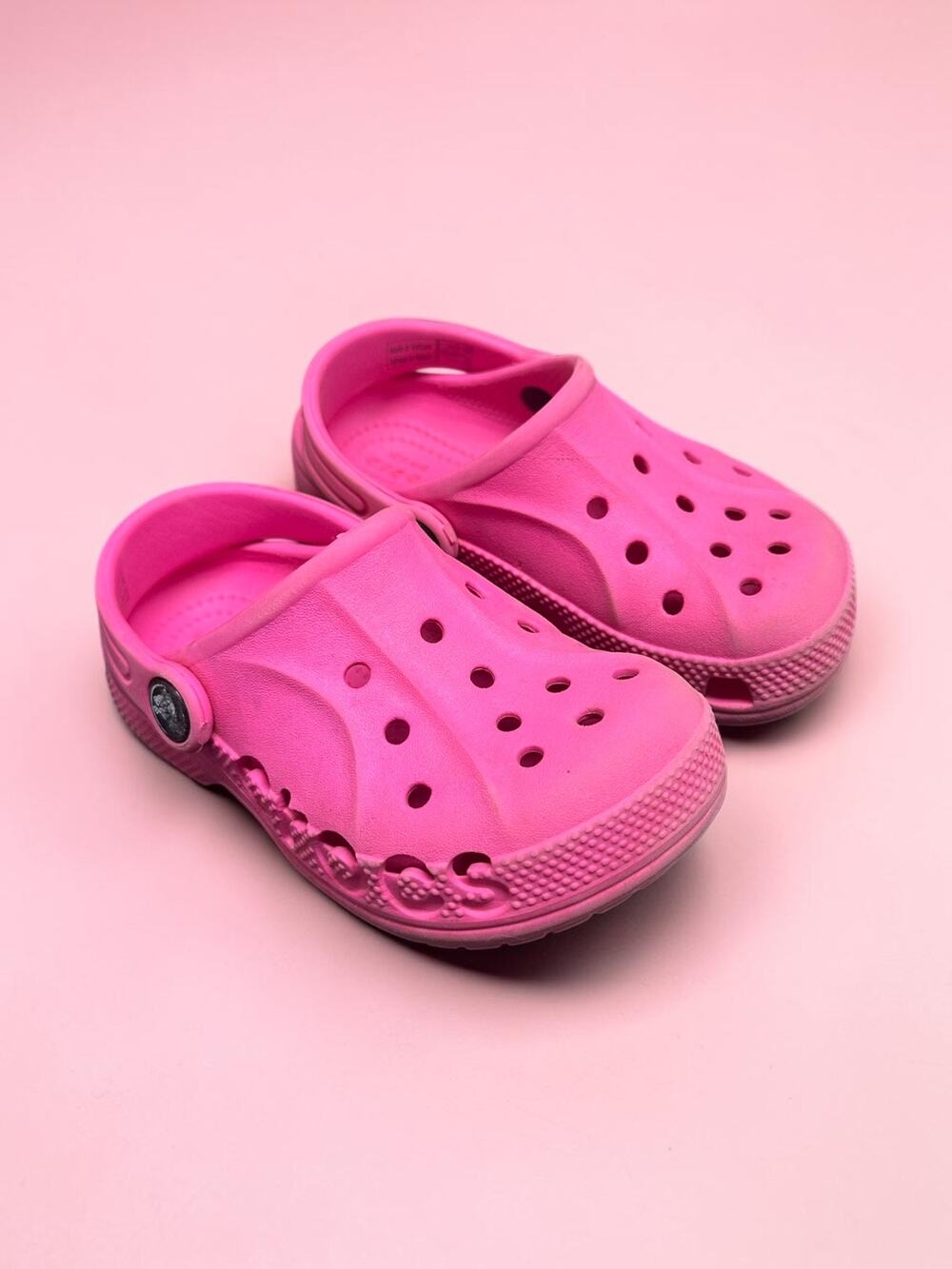 Crocs Baya Toddler Clogs, Size C9, Electric Pink